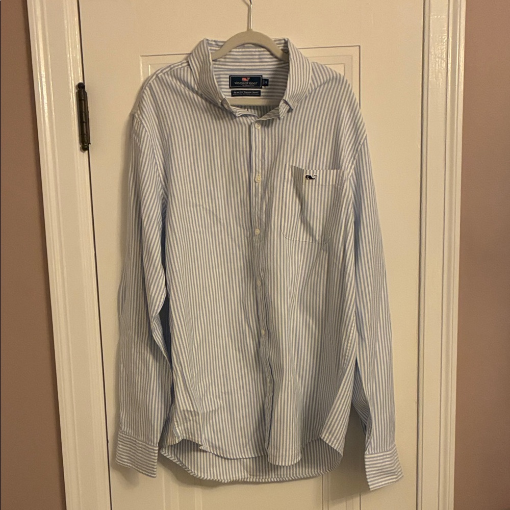 Vineyard Vines Men’s Blue Striped Shirt Size M
